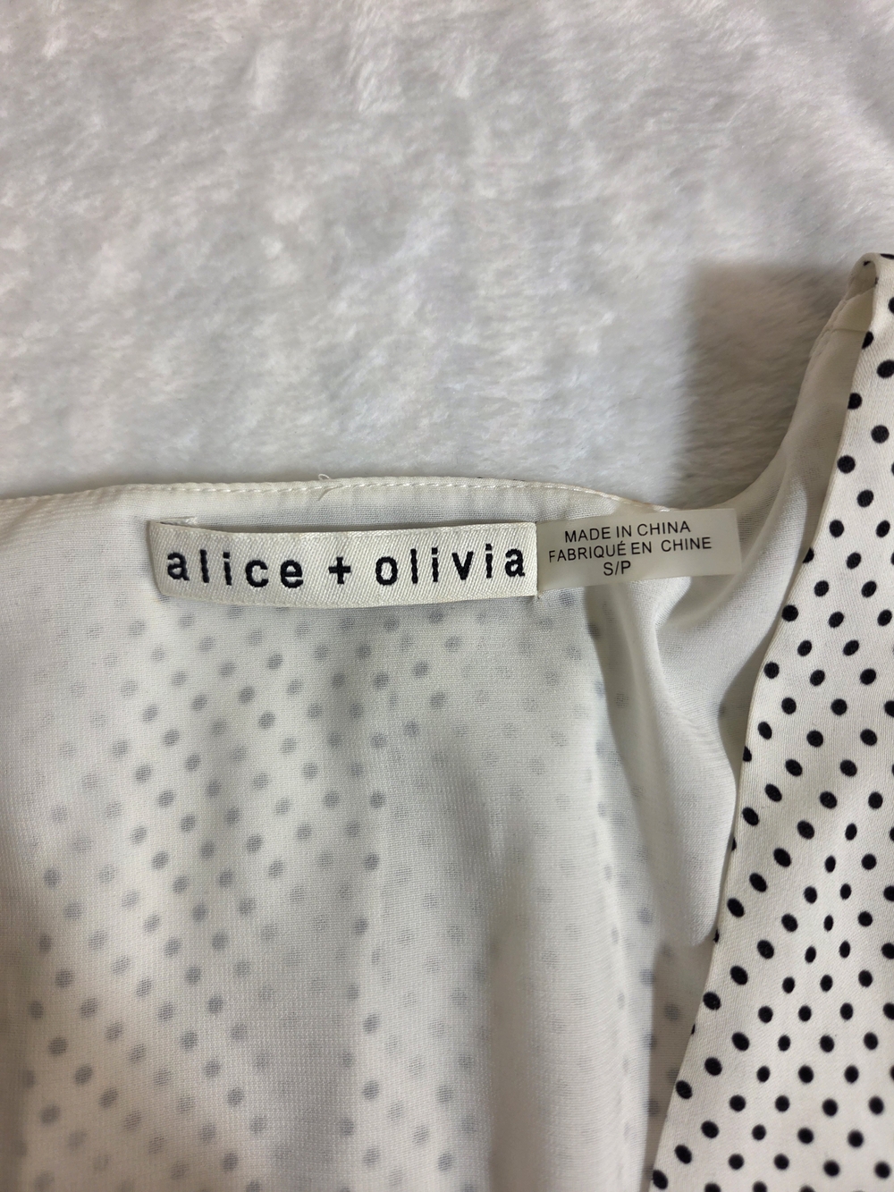 Alice + Olivia Loretta Polka Dot Smocked Waist Crop Top Size S - Picture 6 of 11